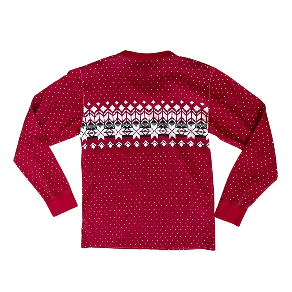 Hanna Andersson Snowflake Long Sleeve Shirt Size Medium Holiday PJs